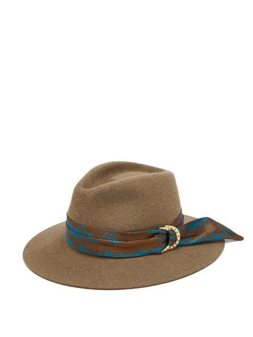 Matchesfashion.com Maison Michel - Rico Rabbit Felt Hat - Womens - Beige
