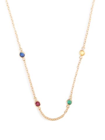 Alison Lou Sapphire, Ruby, Emerald & Gold Twister Necklace