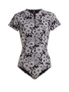 Matchesfashion.com Lisa Marie Fernandez - Farrah Floral Print Bonded Swimsuit - Womens - Black White