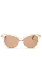 Ladies Accessories Saint Laurent - Cat-eye Acetate Sunglasses - Womens - Clear