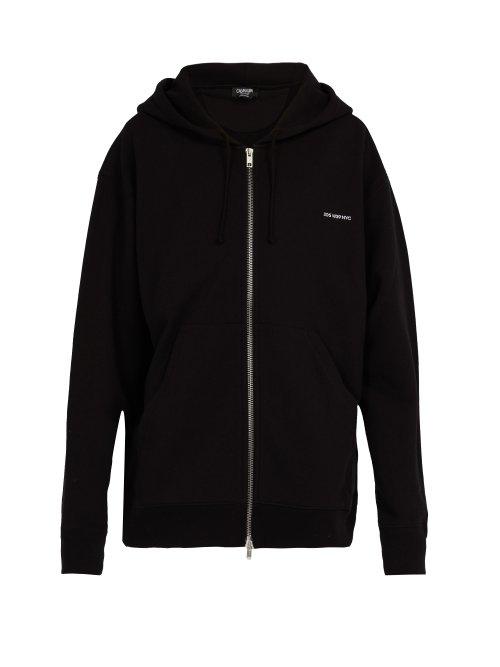 Matchesfashion.com Calvin Klein 205w39nyc - Established Oversized Cotton Hooded Sweatshirt - Mens - Black