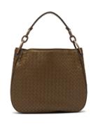 Matchesfashion.com Bottega Veneta - Loop Small Intrecciato Leather Shoulder Bag - Womens - Khaki
