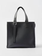 Loewe - Buckle Grained-leather Tote - Mens - Black