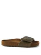 Birkenstock 1774 - 1774 Sylt Padded Leather Sandals - Womens - Khaki