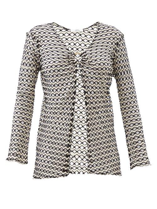 Sara Cristina - Nerea Crochet-lace Cover-up - Womens - Black White