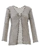 Sara Cristina - Nerea Crochet-lace Cover-up - Womens - Black White