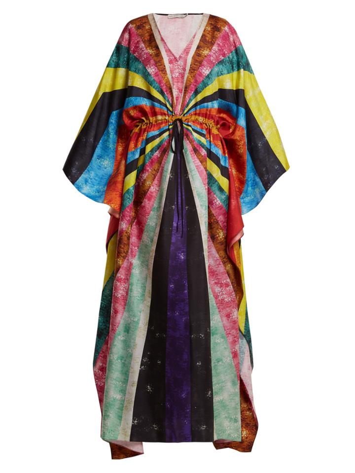 Mary Katrantzou Asso Geometric-print Silk Kaftan