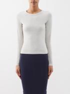 Flore Flore - Max Organic-cotton Long-sleeved T-shirt - Womens - Grey