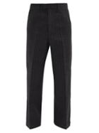 Matchesfashion.com Our Legacy - Pinstriped Cotton-herringbone Trousers - Mens - Black