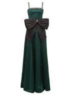 Matchesfashion.com Erdem - Ravenna Crystal Embellished Satin Gown - Womens - Green Multi