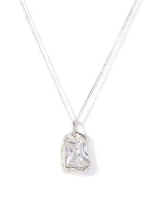 Bleue Burnham - The Rose Crystal & Sterling-silver Necklace - Mens - Silver