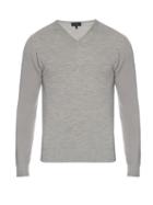 Lanvin V-neck Long-sleeved Wool Sweater
