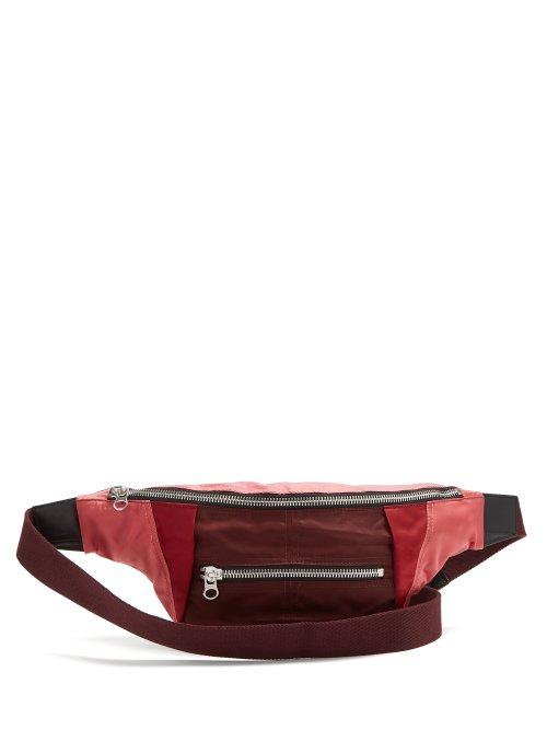Matchesfashion.com Isabel Marant - Noomi Tri Colour Belt Bag - Womens - Burgundy Multi