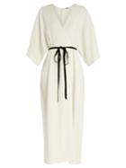 Adam Lippes Tie-waist Stretch-cady Wrap Dress