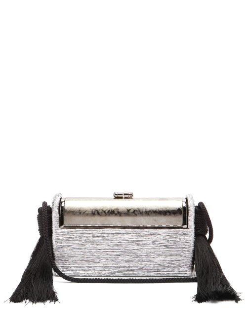 Matchesfashion.com Bienen-davis - Rgine Metallic Clutch - Womens - Silver