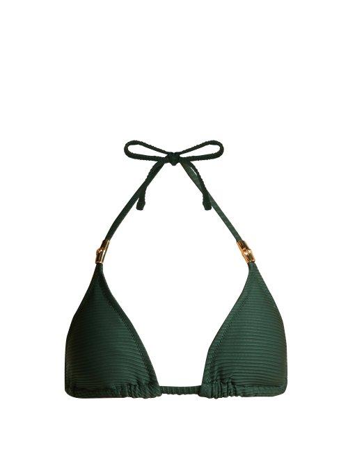 Matchesfashion.com Heidi Klein - Polynesia Bikini Top - Womens - Dark Green