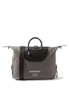 Burberry - Horseferry Logo-print Leather-trim Canvas Holdall - Mens - Grey