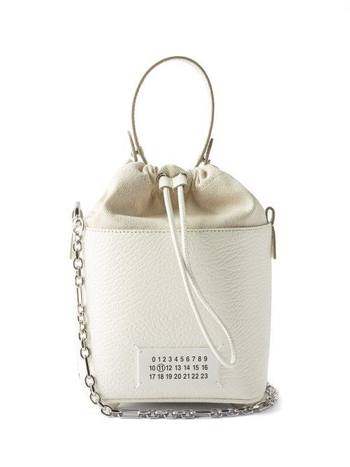 Maison Margiela - 5ac Grained-leather Bucket Bag - Womens - White