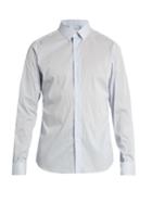 Valentino Button-cuff Striped Cotton-blend Shirt