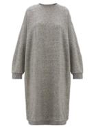 Matchesfashion.com Raey - Oversized Cotton Blend Midi Dress - Womens - Grey