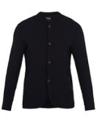 Giorgio Armani Mandarin-collar Waffle-knit Cardigan