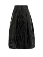 Matchesfashion.com Tibi - High-rise Pvc Midi Skirt - Womens - Black