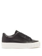 Primury - Dyo Leather Trainers - Womens - Black White