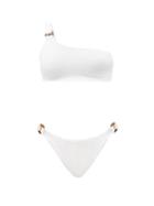 Ladies Beachwear Hunza G - Zadie One-shoulder Crinkle-jersey Bikini - Womens - White