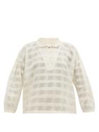 Matchesfashion.com Story Mfg. - Amber Striped Organic-cotton Blouse - Womens - White