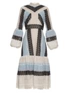Erdem Sandra Tri-colour Lace Dress