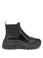 Matchesfashion.com Prada - Chunky Sole Patent Leather Ankle Boots - Womens - Black