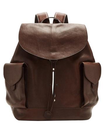 Matchesfashion.com Passavant And Lee - Scier Edition Leather Backpack - Mens - Dark Brown