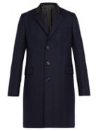 Matchesfashion.com Paul Smith - Wool Herringbone Overcoat - Mens - Navy