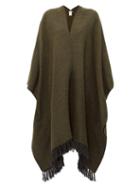 Matchesfashion.com Brunello Cucinelli - Fringed Shawl - Womens - Dark Green