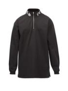 Matchesfashion.com Vetements - Gothic-logo Half-zip Cotton-jersey Sweatshirt - Mens - Black