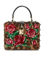 Matchesfashion.com Dolce & Gabbana - Leopard Print And Roses Velvet Box Bag - Womens - Leopard