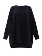 Matchesfashion.com Eskandar - Oversized Ribbed Cashmere Sweater - Womens - Navy