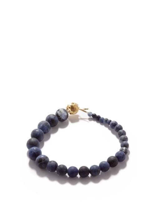 Completedworks - Sodalite & 14kt Gold-plated Beaded Bracelet - Mens - Gold