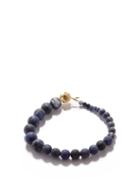 Completedworks - Sodalite & 14kt Gold-plated Beaded Bracelet - Mens - Gold