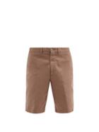 Matchesfashion.com Brunello Cucinelli - Slim-leg Cotton-twill Shorts - Mens - Brown
