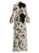 Giambattista Valli Cherry And Polka Dot-print Ruffled Silk Gown
