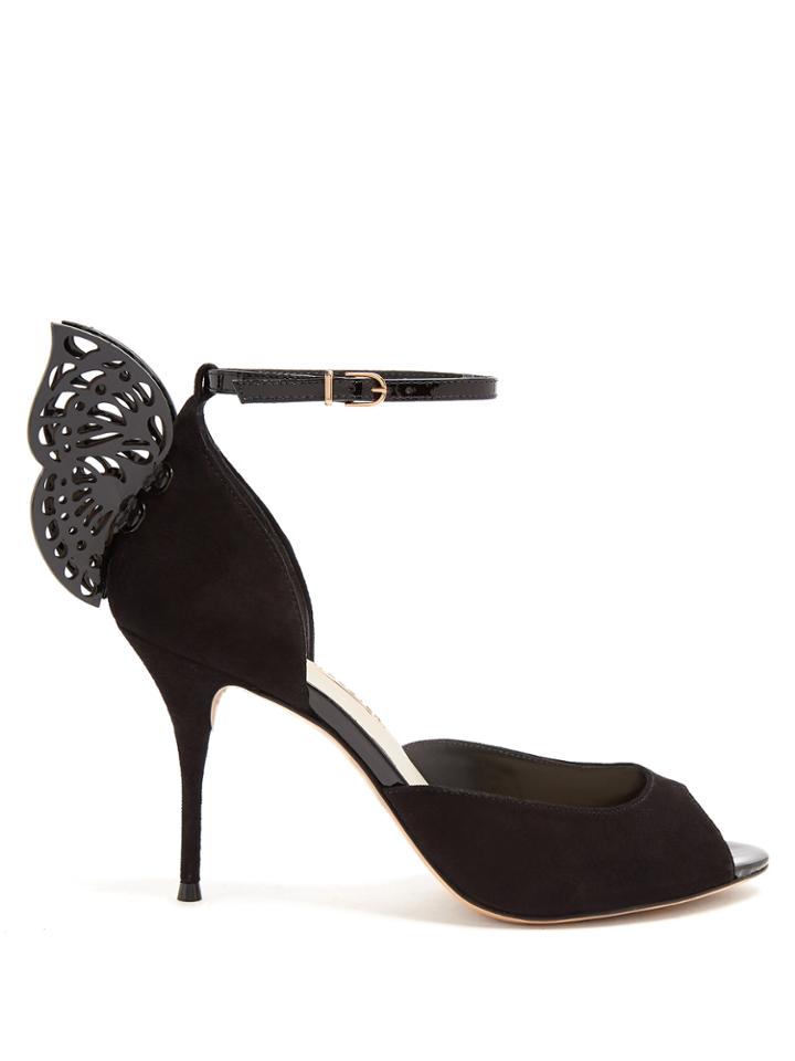 Sophia Webster Flutura Butterfly-wing Suede Sandals