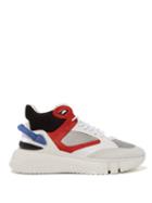 Matchesfashion.com Buscemi - Veloce High Top Leather And Suede Trainers - Mens - Red White