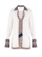 Talitha Zoya-embroidered Cotton Top