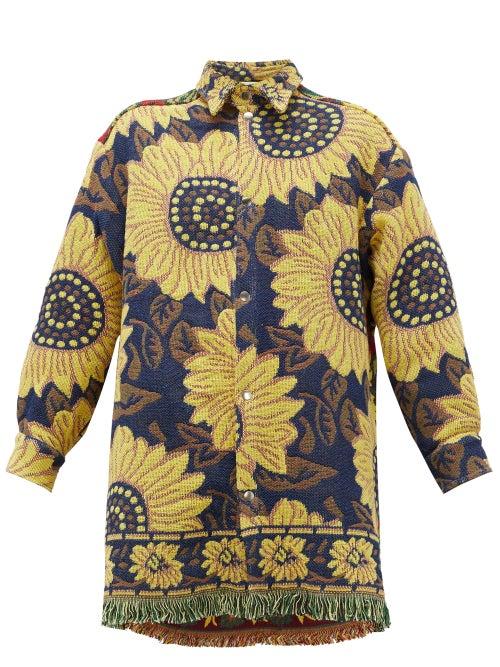 Matchesfashion.com Rave Review - Floral-jacquard Upcycled-blanket Jacket - Womens - Multi