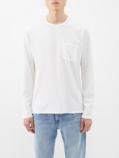 Rag & Bone - Miles Pocket Organic-cotton Long-sleeved T-shirt - Mens - White