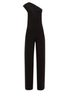 Matchesfashion.com Norma Kamali - One Shoulder Stretch Jersey Jumpsuit - Womens - Black