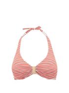 Matchesfashion.com Melissa Odabash - Provence Striped Halterneck Bikini Top - Womens - Red Stripe