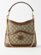 Gucci - Gg-supreme Canvas And Leather Bucket Bag - Womens - Beige Multi