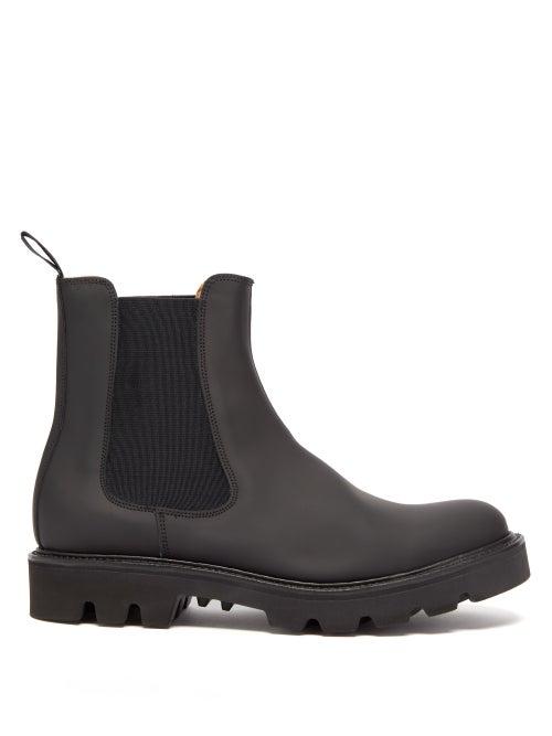 Grenson - Milo Rubberised Leather Chelsea Boots - Mens - Black